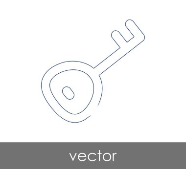 anahtar simgesi, emniyet konsepti. Vektör çizim