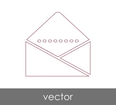 Vektör çizim, zarf simgesi, işareti  