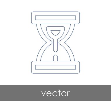 vektör çizim tasarım kum saati simgesi