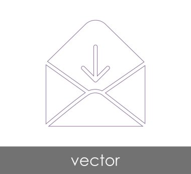Vektör çizim, zarf simgesi, işareti  