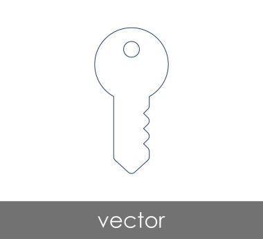 anahtar simgesi, emniyet konsepti. Vektör çizim