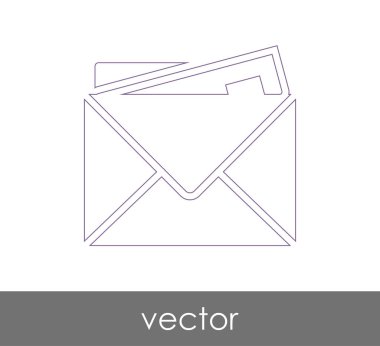 Vektör çizim, zarf simgesi, işareti  