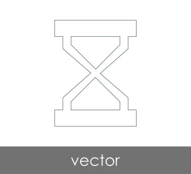 vektör çizim tasarım kum saati simgesi