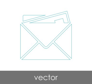 Vektör çizim, zarf simgesi, işareti  