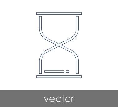vektör çizim tasarım kum saati simgesi