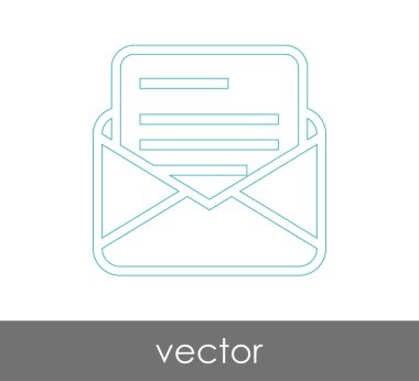 Vektör çizim, zarf simgesi, işareti  