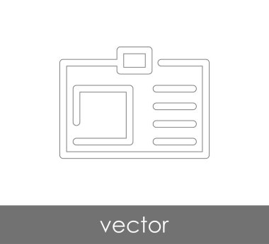 vektör çizim tasarım kimlik kartı simgesinin