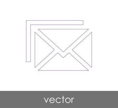 Vektör çizim, zarf simgesi, işareti  