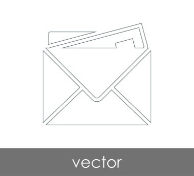 Vektör çizim, zarf simgesi, işareti  