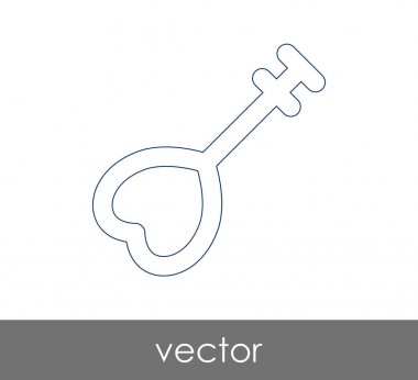 anahtar simgesi, emniyet konsepti. Vektör çizim