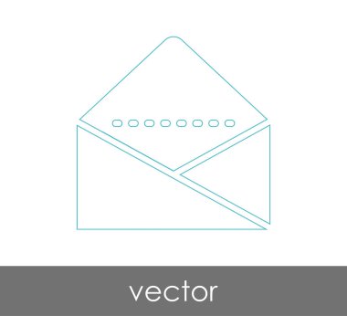 Vektör çizim, zarf simgesi, işareti  