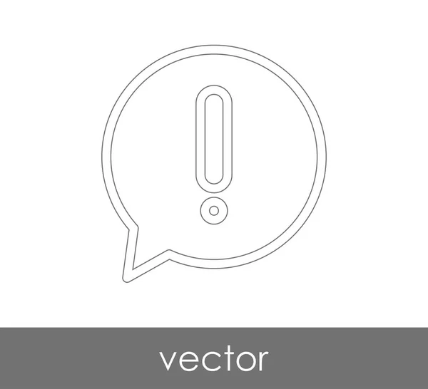 Иконка Восклицательного Знака Векторная Иллюстрация — стоковый вектор
