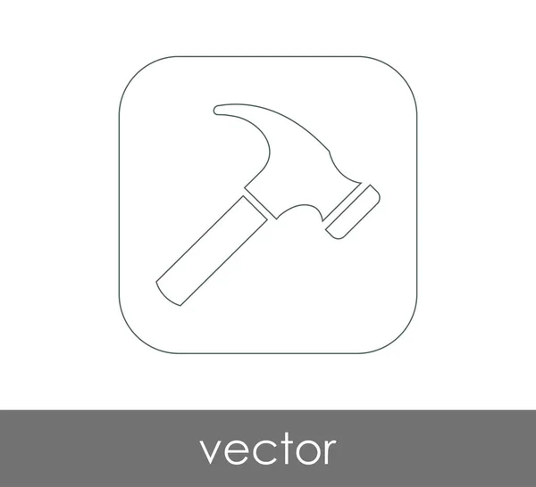 Hammer web icon — Stock Vector