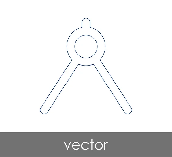Zeichenkompass-Symbol — Stockvektor