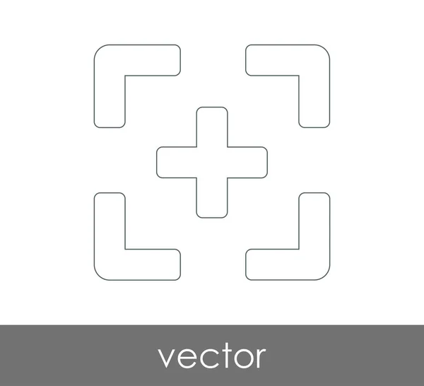 Camera focalizare pictogramă — Vector de stoc
