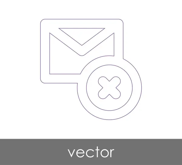 E-Mail-Symbol löschen — Stockvektor