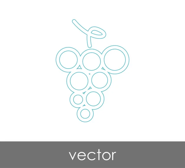 Ícone web uvas — Vetor de Stock