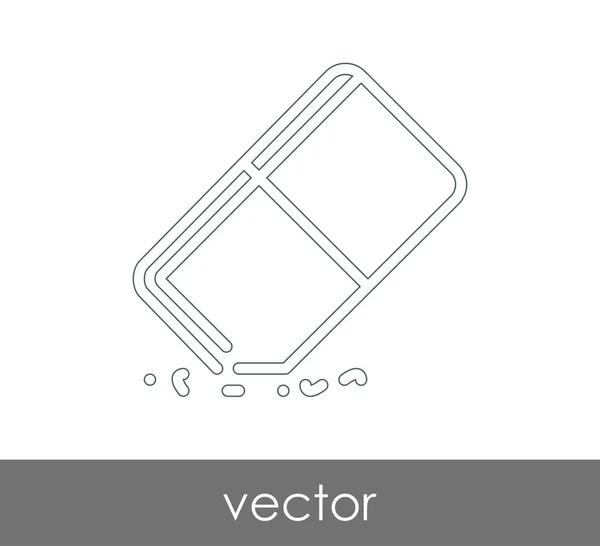 Radiergummi Briefpapier Symbol Vektorillustration — Stockvektor