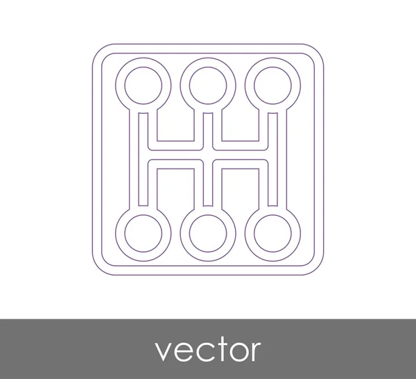 Рисунок значка коробки передач — стоковый вектор