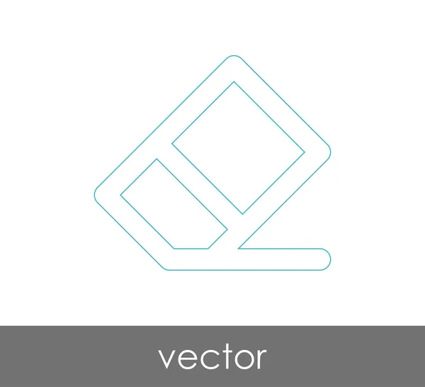 Radiergummi Briefpapier Symbol Vektorillustration — Stockvektor