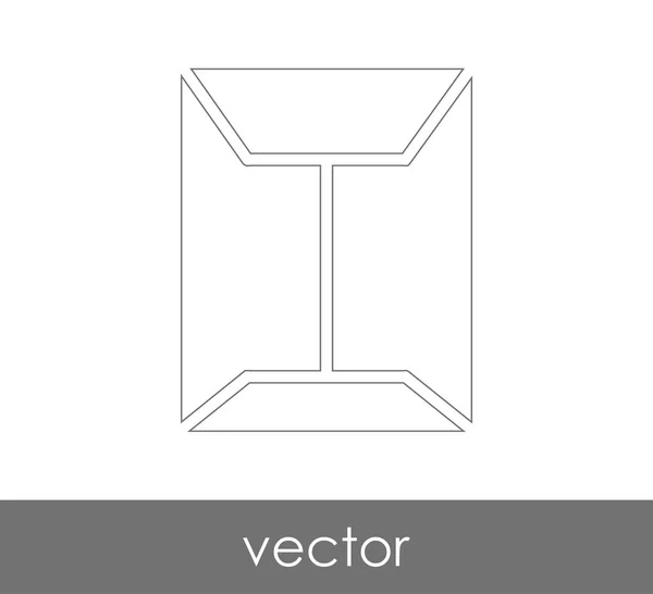 Ilustración Vectorial Icono Sobre Signo — Vector de stock