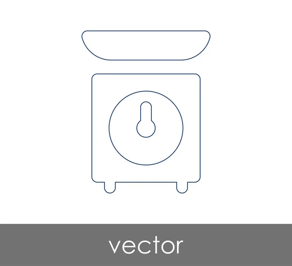 Icône échelle alimentaire — Image vectorielle