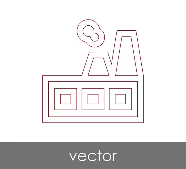 Ícone Fábrica Industrial Ilustração Vetorial — Vetor de Stock