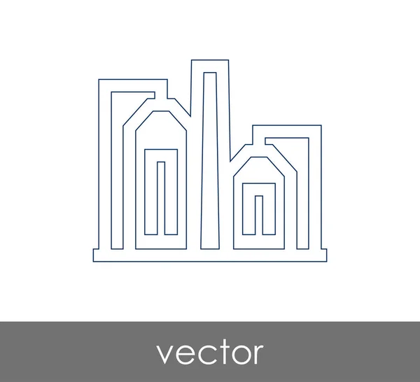 Icono Fábrica Industrial Ilustración Vectores — Vector de stock