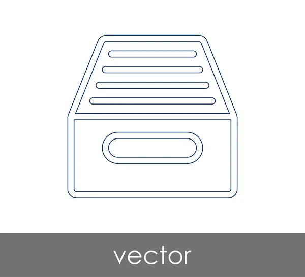 Vector Illustration Design Archive Icon — Stock Vector