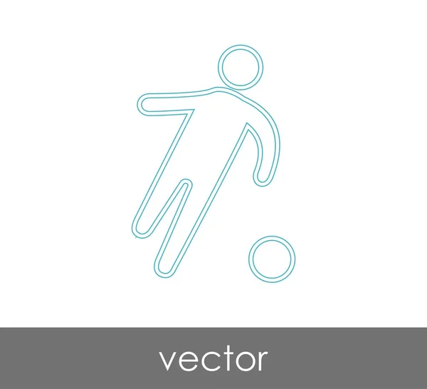 Icono jugador de fútbol — Vector de stock