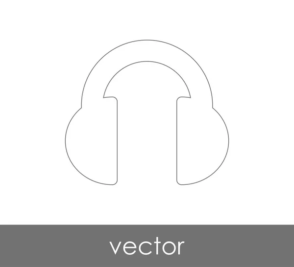 Web-Ikone für Kopfhörer — Stockvektor