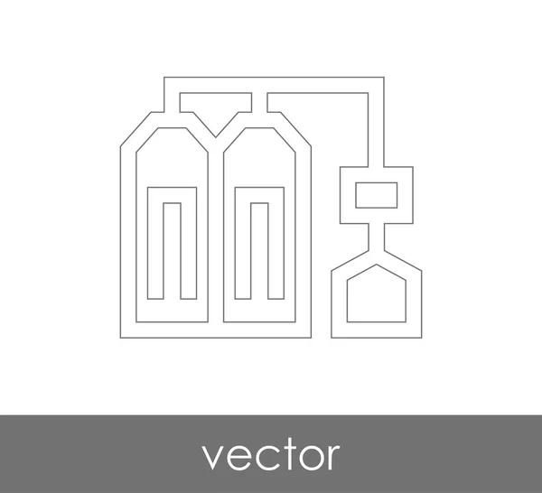 Icono Fábrica Industrial Ilustración Vectores — Vector de stock