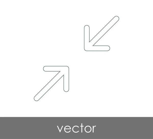 Ícone de seta ajuste — Vetor de Stock