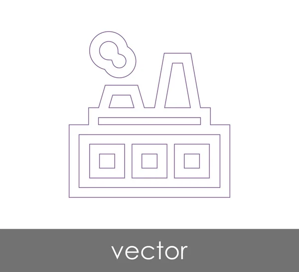 Ícone Fábrica Industrial Ilustração Vetorial — Vetor de Stock