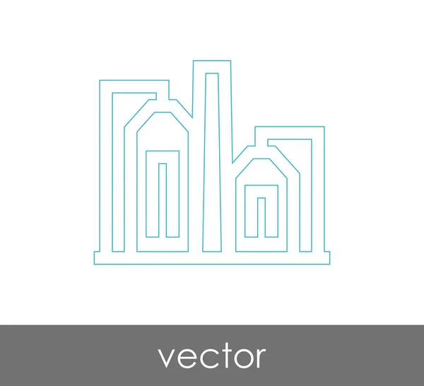 Icono Fábrica Industrial Ilustración Vectores — Vector de stock