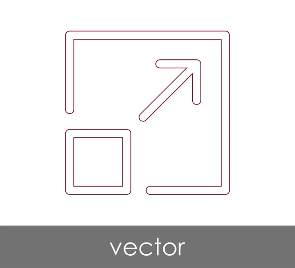 Icon Design Erweitern Vektor Illustration — Stockvektor