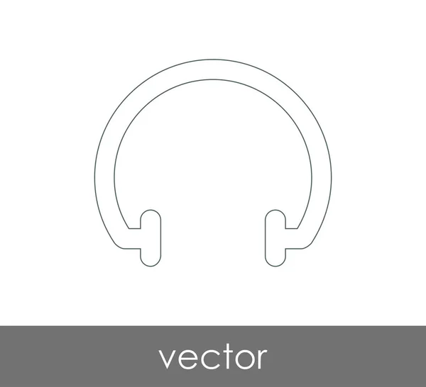 Auriculares icono web — Vector de stock