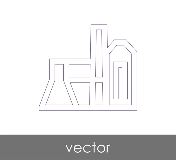 Icono Fábrica Industrial Ilustración Vectores — Vector de stock