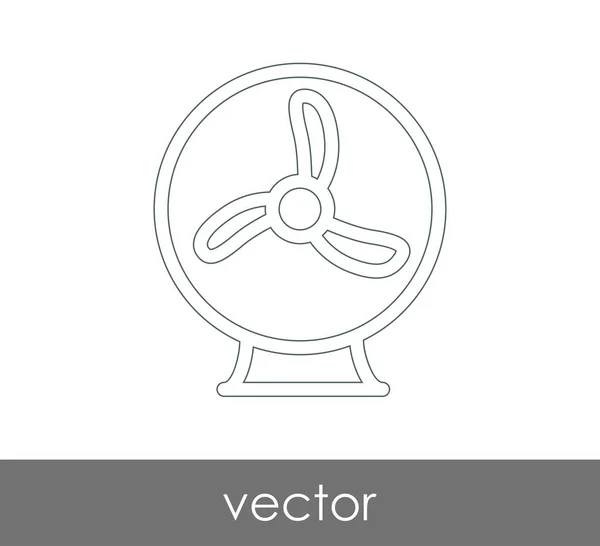 Ventilador Vector Ícone — Vetor de Stock
