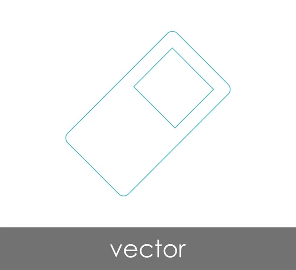 Eraser Stationery Icon Vector Illustration — Stock Vector