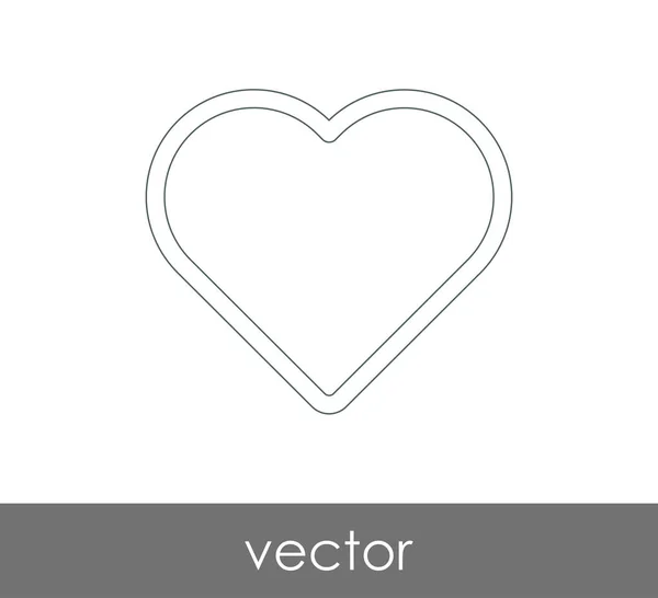 Corazón icono web — Vector de stock