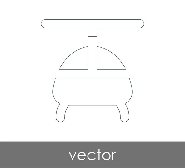 Helikopter spindelväv ikonen — Stock vektor