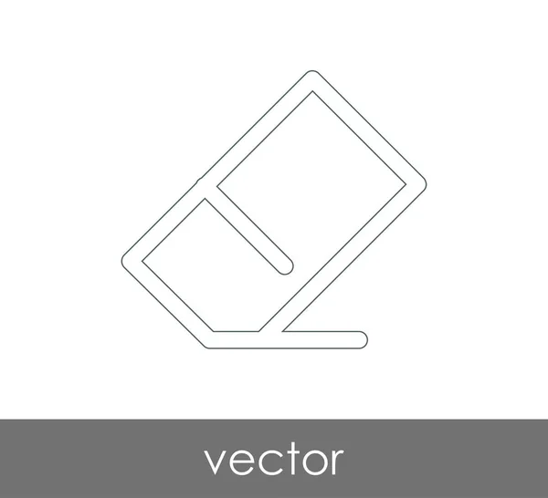 Eraser Brevpapper Ikon Vektorillustration — Stock vektor