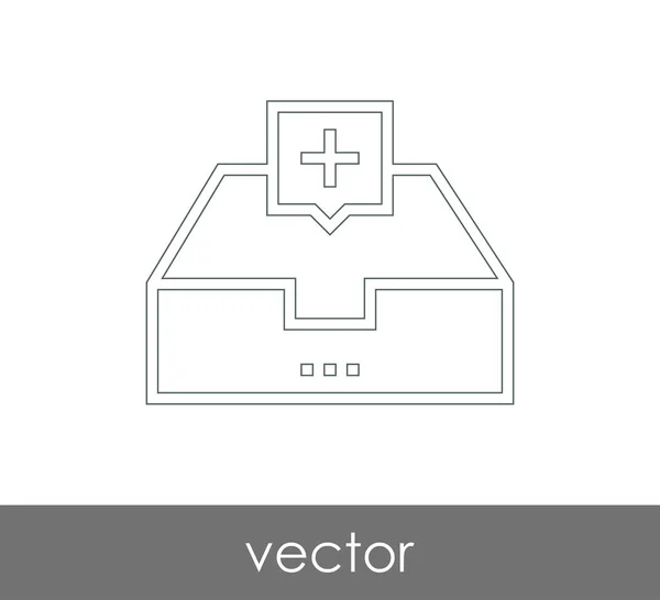 Vector Illustration Design Archive Icon — Stock Vector