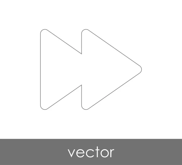 Vooruitspoelen pictogram — Stockvector