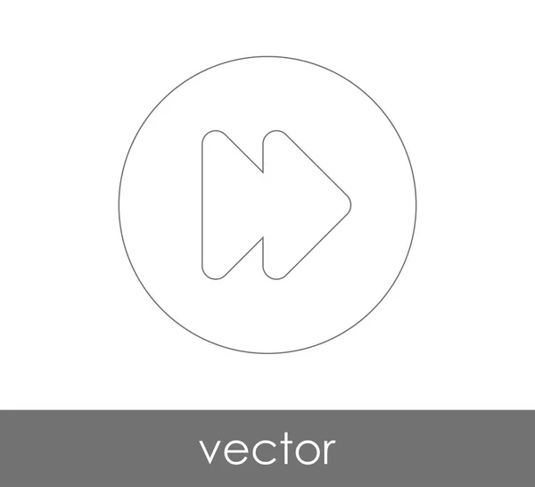 Icono de avance rápido — Vector de stock