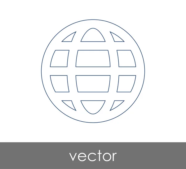 Illustrazione Vettoriale Icona Del Globo Segno — Vettoriale Stock