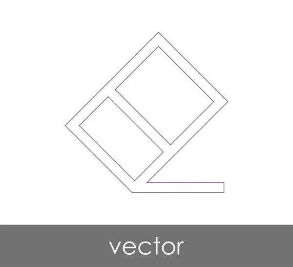 Radiergummi Briefpapier Symbol Vektorillustration — Stockvektor