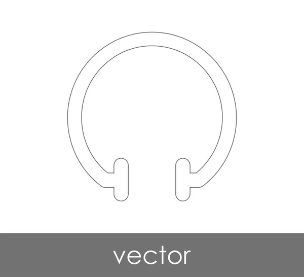 Headphones ícone web — Vetor de Stock