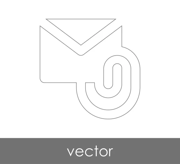Icône pièce jointe email — Image vectorielle
